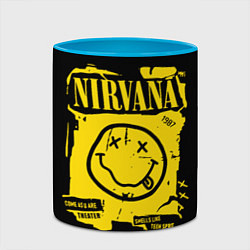 Кружка 3D Nirvana - смайлик, цвет: 3D-белый + небесно-голубой — фото 2