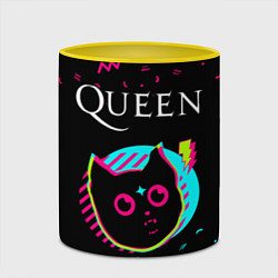 Кружка 3D Queen - rock star cat, цвет: 3D-белый + желтый — фото 2