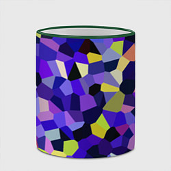 Кружка 3D Мозаика фиолетовая, цвет: 3D-зеленый кант — фото 2