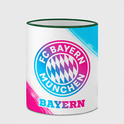 Кружка 3D Bayern neon gradient style, цвет: 3D-зеленый кант — фото 2