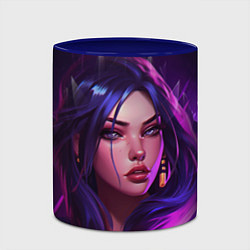 Кружка 3D League of Legends Kaisa Kda style, цвет: 3D-белый + синий — фото 2