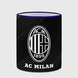 Кружка 3D AC Milan sport на темном фоне, цвет: 3D-синий кант — фото 2