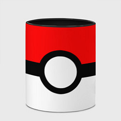 Кружка 3D Pokeball texture, цвет: 3D-белый + черный — фото 2