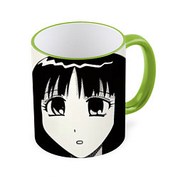 Кружка 3D Azumanga Daioh Аюму Касуга, цвет: 3D-светло-зеленый кант