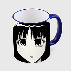 Кружка 3D Azumanga Daioh Аюму Касуга, цвет: 3D-синий кант