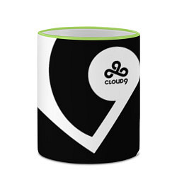 Кружка 3D Cloud9 - black and white, цвет: 3D-светло-зеленый кант — фото 2