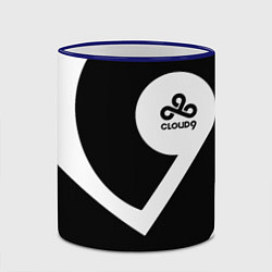 Кружка 3D Cloud9 - black and white, цвет: 3D-синий кант — фото 2