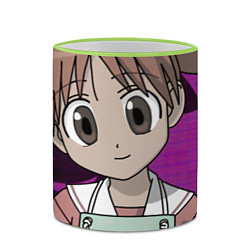 Кружка 3D Azumanga Daioh Тиё Михама, цвет: 3D-светло-зеленый кант — фото 2