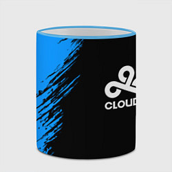 Кружка 3D Cloud9 team, цвет: 3D-небесно-голубой кант — фото 2