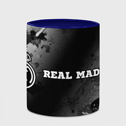 Кружка 3D Real Madrid sport на темном фоне по-горизонтали, цвет: 3D-белый + синий — фото 2