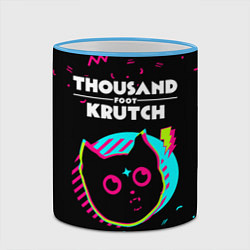 Кружка 3D Thousand Foot Krutch - rock star cat, цвет: 3D-небесно-голубой кант — фото 2