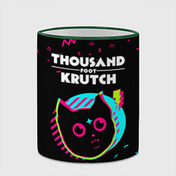 Кружка 3D Thousand Foot Krutch - rock star cat, цвет: 3D-зеленый кант — фото 2