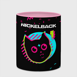 Кружка 3D Nickelback - rock star cat, цвет: 3D-белый + розовый — фото 2