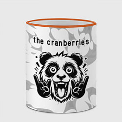 Кружка 3D The Cranberries рок панда на светлом фоне, цвет: 3D-оранжевый кант — фото 2