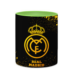 Кружка 3D Real Madrid - gold gradient, цвет: 3D-белый + светло-зеленый — фото 2