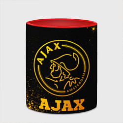 Кружка 3D Ajax - gold gradient, цвет: 3D-белый + красный — фото 2