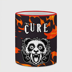 Кружка 3D The Cure рок панда и огонь, цвет: 3D-красный кант — фото 2