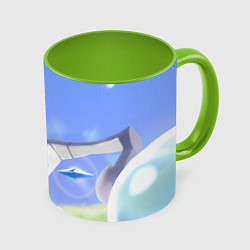 Кружка 3D Реинкарнация Безработного Рокси, цвет: 3D-белый + светло-зеленый