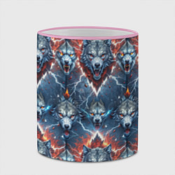 Кружка 3D Волчки эпичный паттерн, цвет: 3D-розовый кант — фото 2