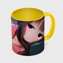 Кружка 3D Konosuba Мэгумин cute, цвет: 3D-белый + желтый