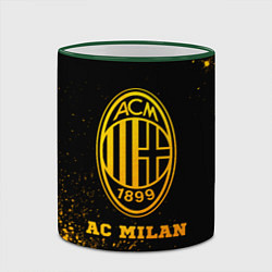 Кружка 3D AC Milan - gold gradient, цвет: 3D-зеленый кант — фото 2