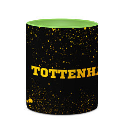 Кружка 3D Tottenham - gold gradient по-горизонтали, цвет: 3D-белый + светло-зеленый — фото 2