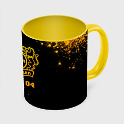 Кружка 3D Bayer 04 - gold gradient, цвет: 3D-белый + желтый