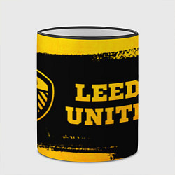 Кружка 3D Leeds United - gold gradient по-горизонтали, цвет: 3D-черный кант — фото 2
