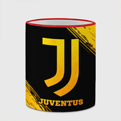 Кружка 3D Juventus - gold gradient, цвет: 3D-красный кант — фото 2