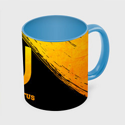 Кружка 3D Juventus - gold gradient, цвет: 3D-белый + небесно-голубой