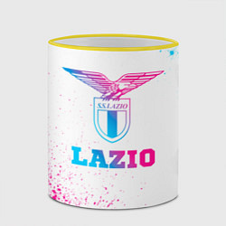 Кружка 3D Lazio neon gradient style, цвет: 3D-желтый кант — фото 2