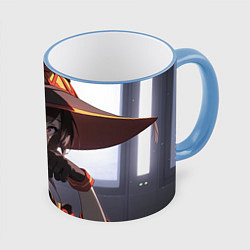 Кружка 3D Konosuba Мэгумин милая, цвет: 3D-небесно-голубой кант