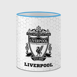Кружка 3D Liverpool sport на светлом фоне, цвет: 3D-небесно-голубой кант — фото 2
