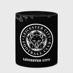 Кружка 3D Leicester City sport на темном фоне, цвет: 3D-белый + черный — фото 2