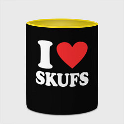 Кружка 3D I love skufs, цвет: 3D-белый + желтый — фото 2