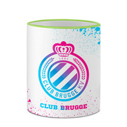 Кружка 3D Club Brugge neon gradient style, цвет: 3D-светло-зеленый кант — фото 2