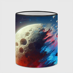 Кружка 3D Разрыв космического тела - нейросеть, цвет: 3D-черный кант — фото 2