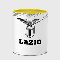 Кружка 3D Lazio sport на светлом фоне, цвет: 3D-белый + желтый — фото 2