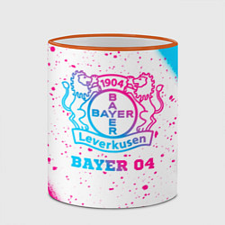 Кружка 3D Bayer 04 neon gradient style, цвет: 3D-оранжевый кант — фото 2