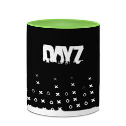 Кружка 3D Dayz game pattern logo, цвет: 3D-белый + светло-зеленый — фото 2