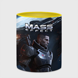 Кружка 3D Mass Effect game, цвет: 3D-белый + желтый — фото 2