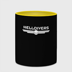 Кружка 3D Helldivers Logo, цвет: 3D-белый + желтый — фото 2