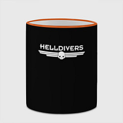 Кружка 3D Helldivers Logo, цвет: 3D-оранжевый кант — фото 2