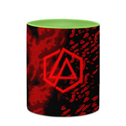 Кружка 3D Linkin park red logo, цвет: 3D-белый + светло-зеленый — фото 2