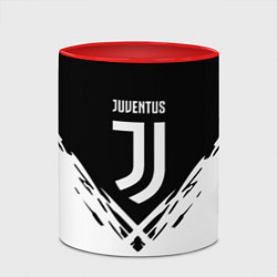 Кружка 3D Juventus sport geometry fc club, цвет: 3D-белый + красный — фото 2