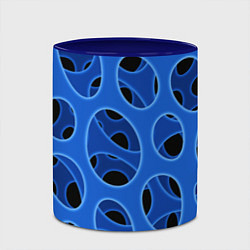 Кружка 3D Синяя мембрана с перфорацией, цвет: 3D-белый + синий — фото 2