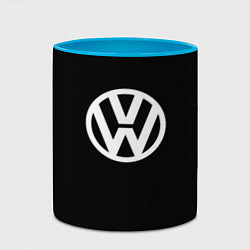 Кружка 3D Volkswagen sport avto, цвет: 3D-белый + небесно-голубой — фото 2