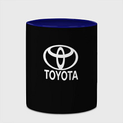 Кружка 3D Toyota white logo, цвет: 3D-белый + синий — фото 2