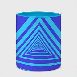 Кружка 3D Трансформация треугольника, цвет: 3D-белый + небесно-голубой — фото 2