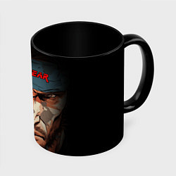 Кружка 3D Metal gear Venom Snake, цвет: 3D-белый + черный